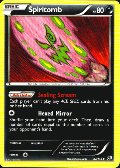 Spiritomb 87/113 Uncommon Legendary Treasures Pokemon Near Mint