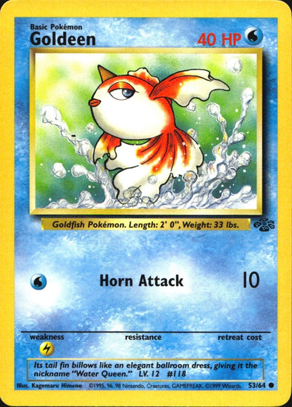 Goldeen 53/64 Common Jungle Pokemon Near Mint