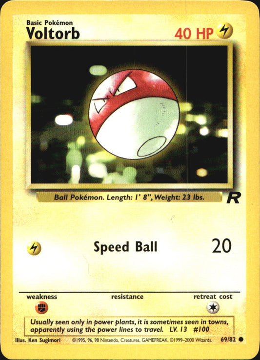 Voltorb 69/82 Common Team Rocket Pokemon Near Mint