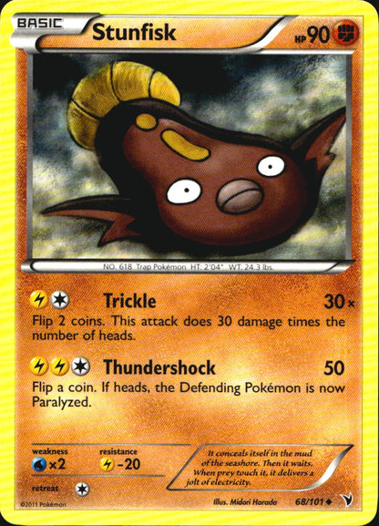 Stunfisk 68/101 Uncommon Noble Victories Pokemon Near Mint