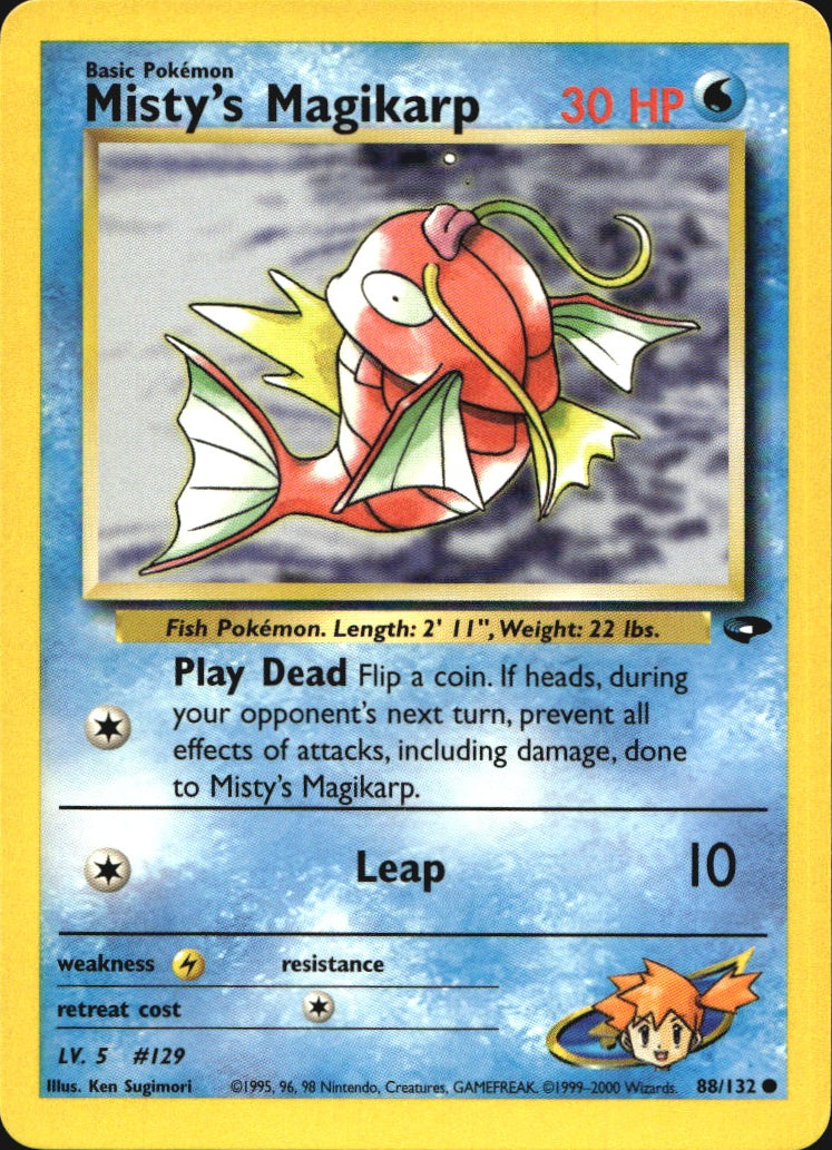 Misty's Magikarp 88/132 Common Gym Challenge Pokemon Near Mint