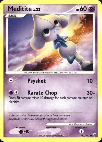 Meditite 113/147 Common Supreme Victors Pokemon Near Mint