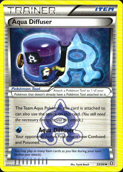 Aqua Diffuser 23/34 Uncommon Double Crisis Pokemon Near Mint