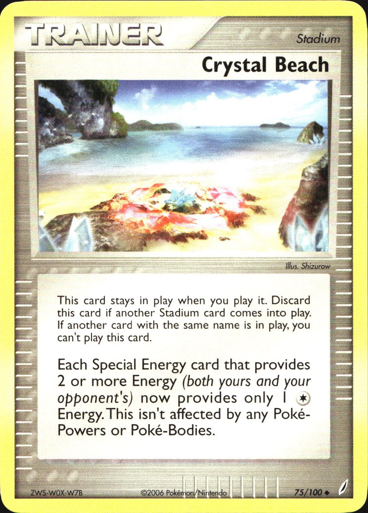 Crystal Beach 75/100 Uncommon Crystal Guardians Pokemon Near Mint