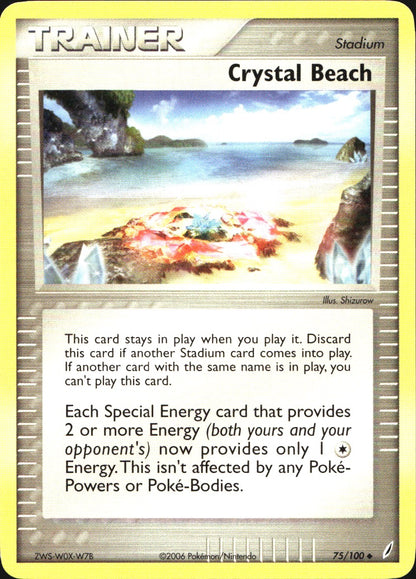 Crystal Beach 75/100 Uncommon Crystal Guardians Pokemon Near Mint