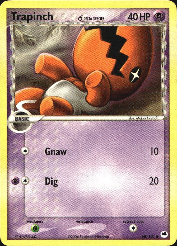 Trapinch 68/101 Common Dragon Frontiers Pokemon Near Mint