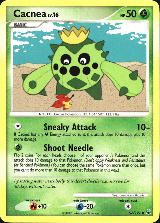 Cacnea 67/127 Common Platinum Pokemon Near Mint