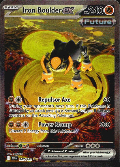 Iron Boulder ex 207/162 Special Illustration Rare Temporal Forces Pokemon NM