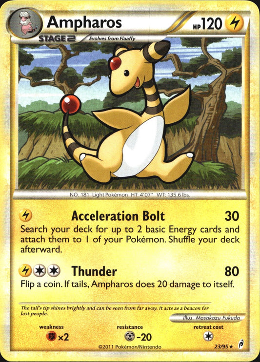 Ampharos 23/95 Rare Call of Legends Pokemon Near Mint