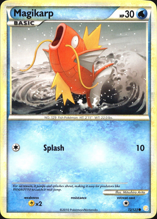 Magikarp 72/123 Common HeartGold & SoulSilver Pokemon Near Mint