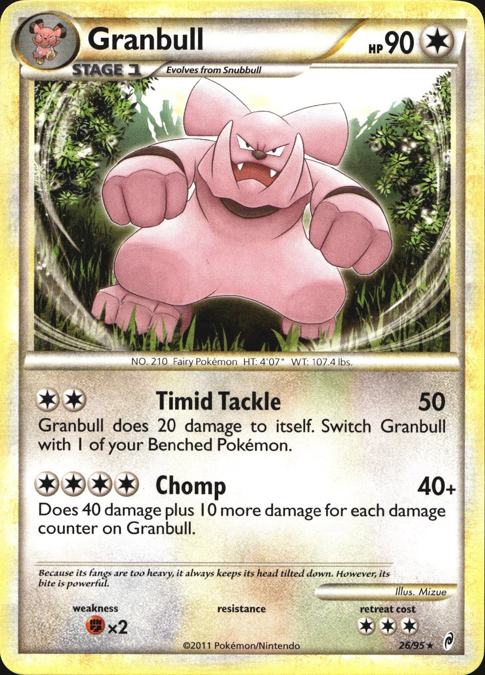 Granbull 26/95 Rare Call of Legends Pokemon Near Mint