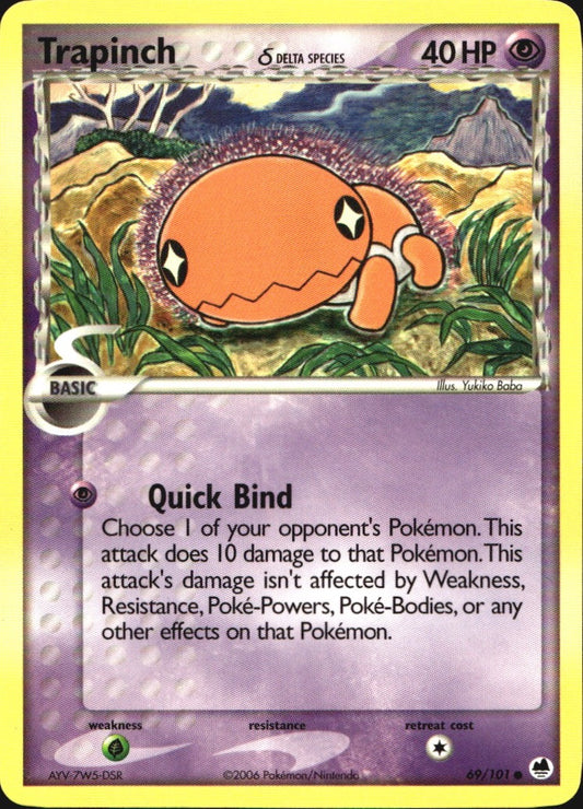 Trapinch 69/101 Common Dragon Frontiers Pokemon Near Mint