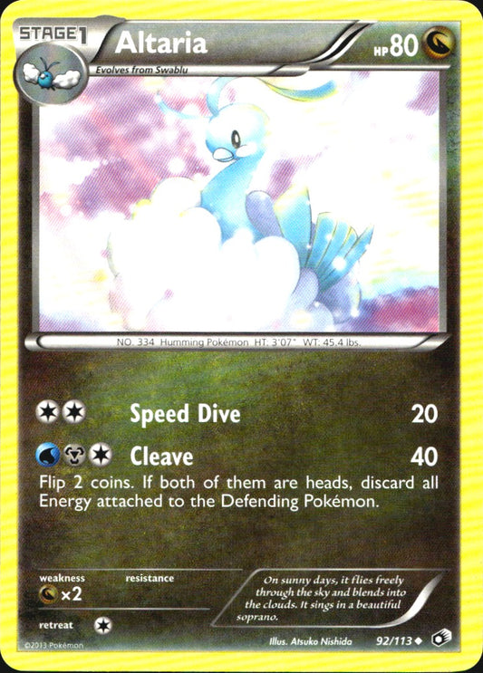 Altaria 92/113 Uncommon Legendary Treasures Pokemon Near Mint