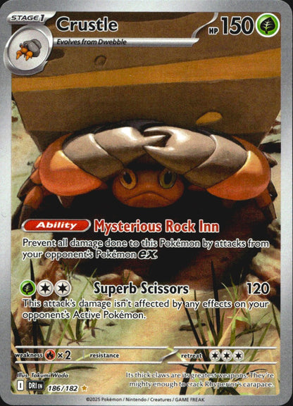 Crustle 186/182 Illustration Rare Destined Rivals Pokemon Near Mint
