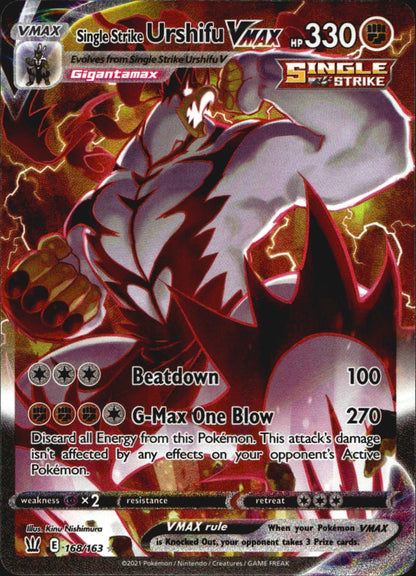 Single Strike Urshifu VMAX 168/163 Alternate Art Battle Styles Near Mint