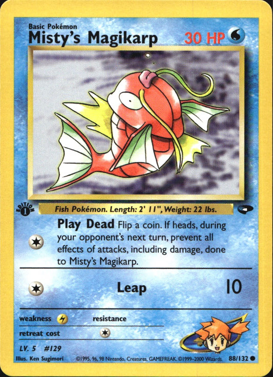 Misty's Magikarp 88/132 Common Gym Challenge Pokemon 1st Edition Near Mint