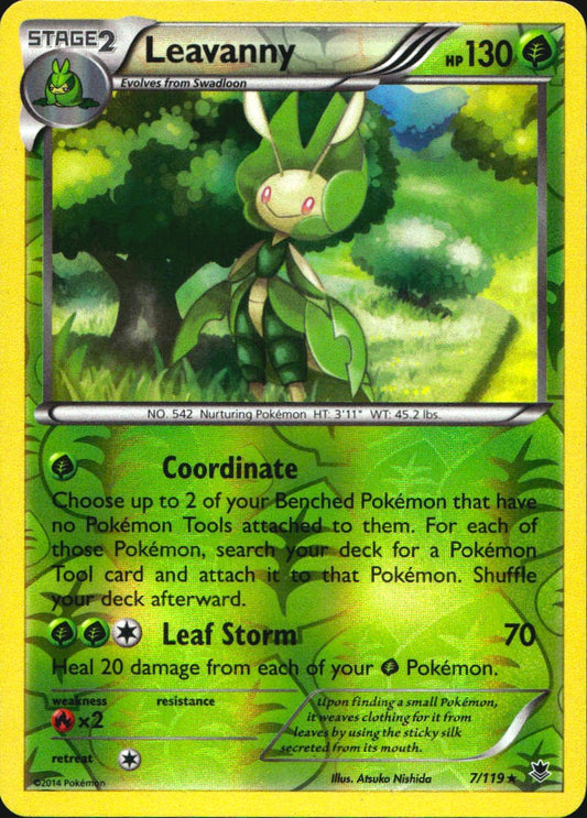 Leavanny 7/119 Rare Phantom Forces Pokemon Reverse Holo Near Mint