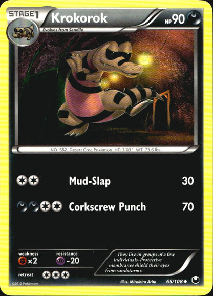 Krokorok 65/108 Uncommon Dark Explorers Pokemon Near Mint