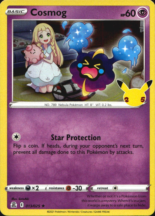 Cosmog 013/025 Rare Celebrations Pokemon Near Mint