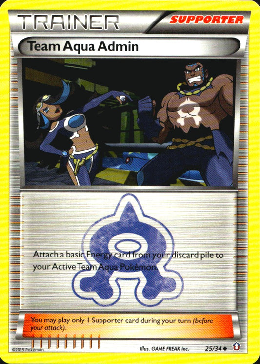 Team Aqua Admin 25/34 Uncommon Double Crisis Pokemon Near Mint