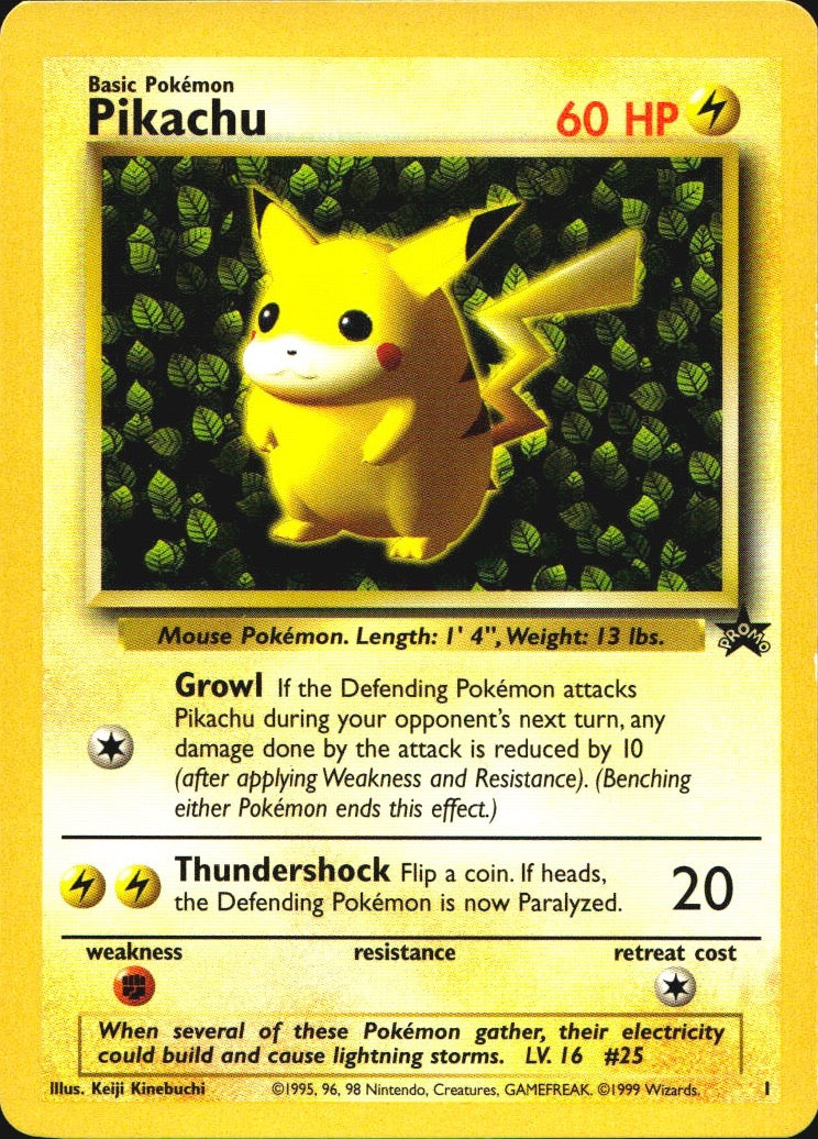 Pikachu 1 Promo Wizards Black Star Promos Pokemon Lightly Played