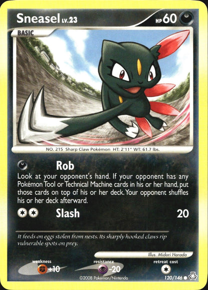 Sneasel 120/146 Common Legends Awakened Pokemon Near Mint