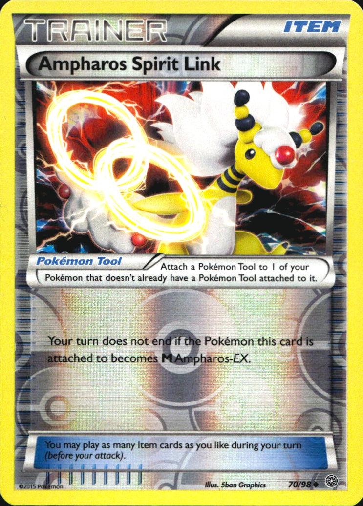 Ampharos Spirit Link 70/98 Uncommon Ancient Origins Pokemon Reverse Holo NM