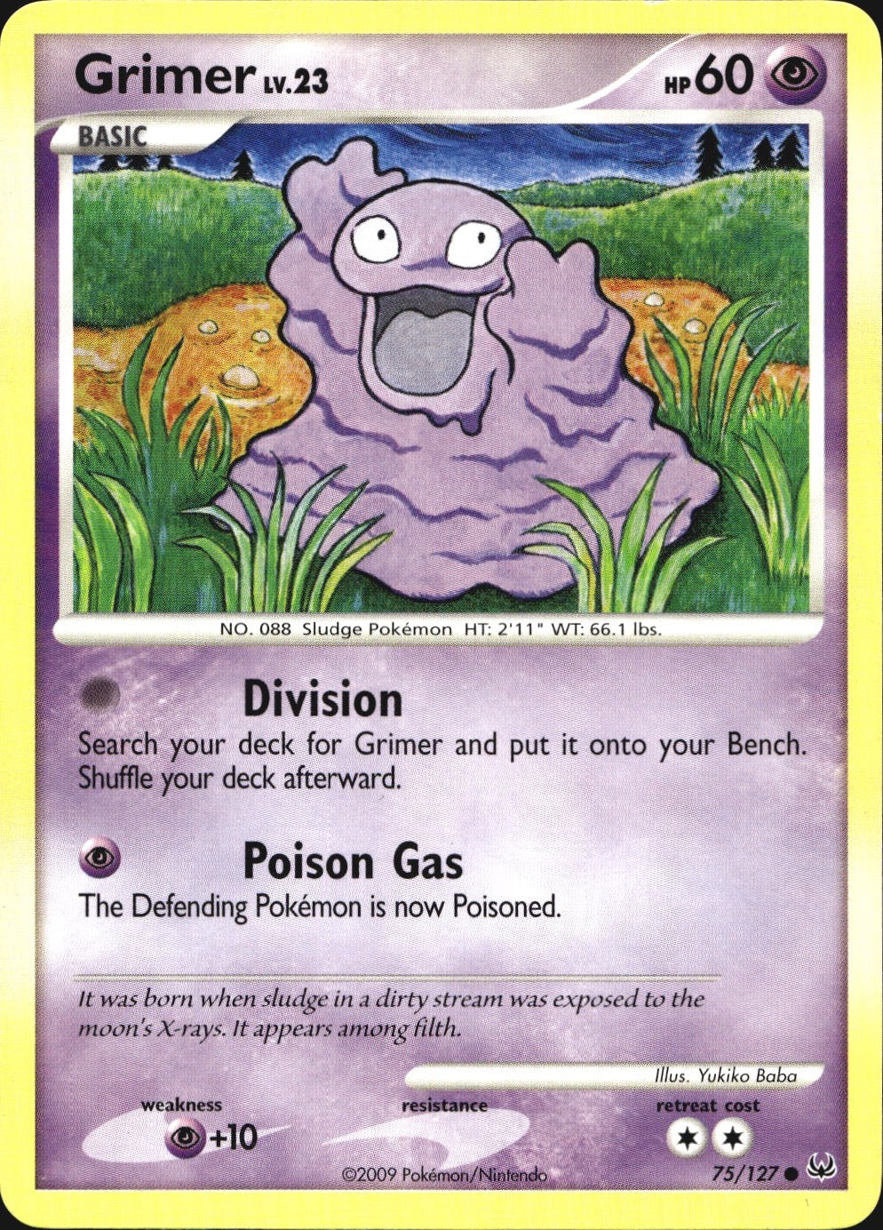 Grimer 75/127 Common Platinum Pokemon Near Mint