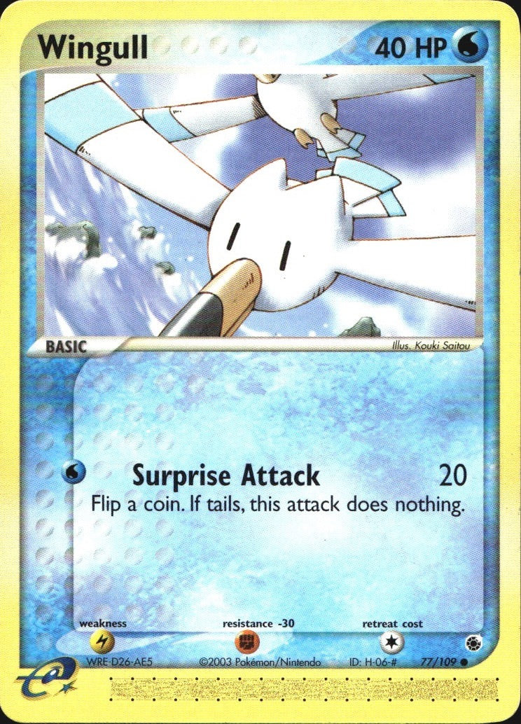 Wingull 77/109 Common Ruby & Sapphire Pokemon Near Mint