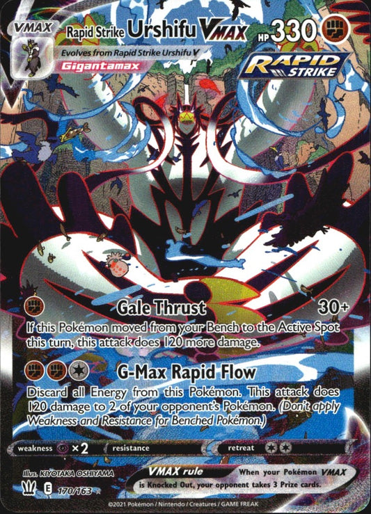 Rapid Strike Urshifu VMAX 170/163 Alternate Art Battle Styles Near Mint