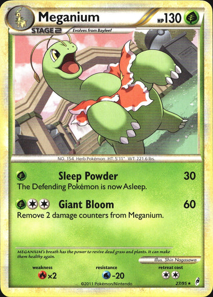 Meganium 27/95 Rare Call of Legends Pokemon Near Mint