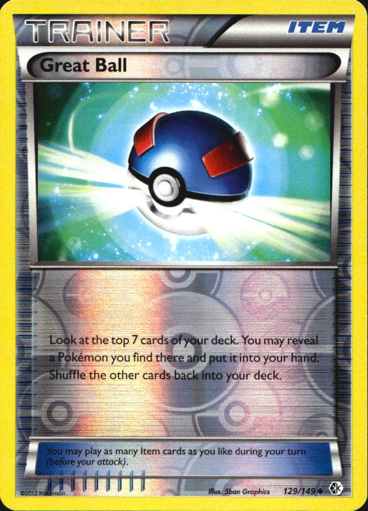 Great Ball 129/149 Uncommon Boundaries Crossed Pokemon Reverse Holo Near Mint