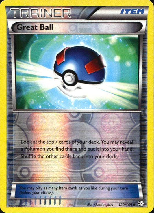 Great Ball 129/149 Uncommon Boundaries Crossed Pokemon Reverse Holo Near Mint