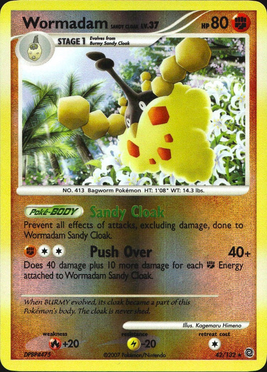 Wormadam Sandy Cloak 42/132 Rare Secret Wonders Pokemon Reverse Holo Near Mint