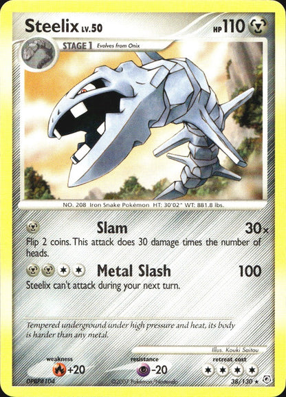Steelix 38/130 Rare Diamond & Pearl Pokemon Near Mint
