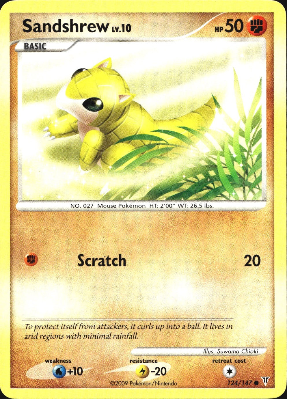 Sandshrew 124/147 Common Supreme Victors Pokemon Near Mint