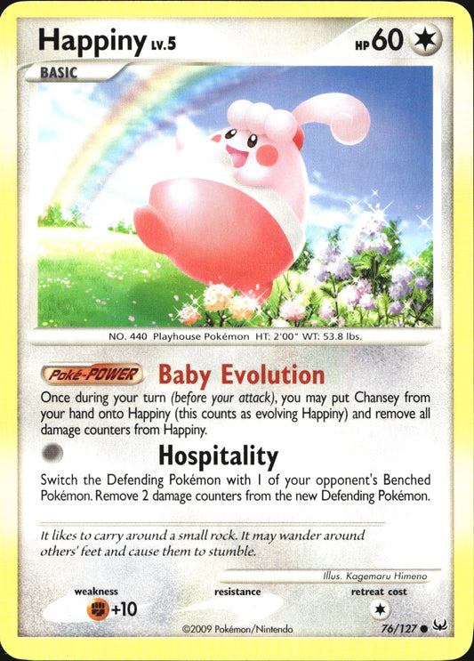 Happiny 76/127 Common Platinum Pokemon Near Mint
