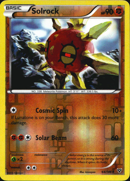 Solrock 64/146 Uncommon XY Pokemon Reverse Holo Near Mint