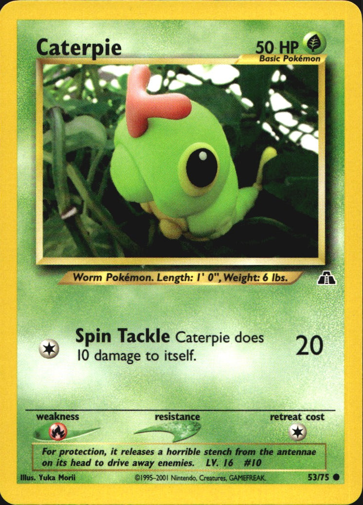 Caterpie 53/75 Common Neo Discovery Pokemon Near Mint