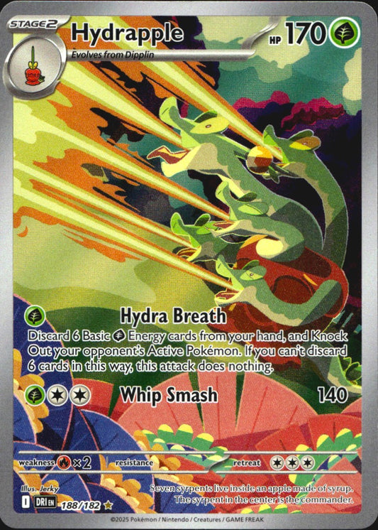 Hydrapple 188/182 Illustration Rare Destined Rivals Pokemon Near Mint
