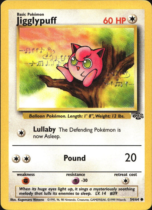 Jigglypuff 54/64 Common Jungle Pokemon Near Mint