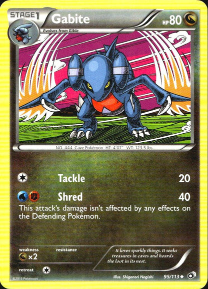 Gabite 95/113 Uncommon Legendary Treasures Pokemon Near Mint