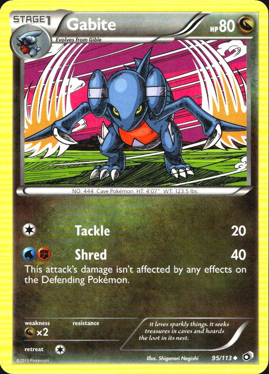 Gabite 95/113 Uncommon Legendary Treasures Pokemon Near Mint