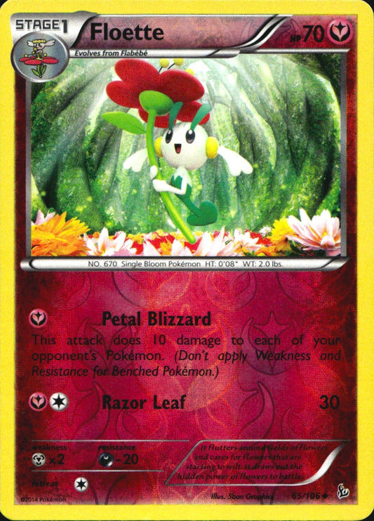 Floette 65/106 Uncommon Flashfire Pokemon Reverse Holo Near Mint