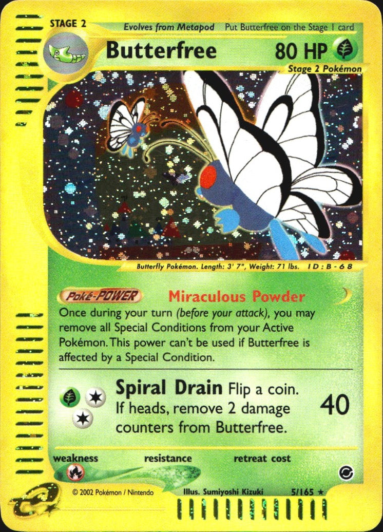 Butterfree 5/165 Holo Rare Expedition Base Set Pokemon Near Mint