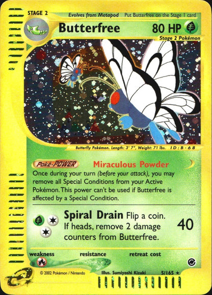 Butterfree 5/165 Holo Rare Expedition Base Set Pokemon Near Mint