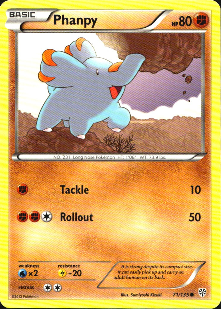 Phanpy 71/135 Common Plasma Storm Pokemon Near Mint