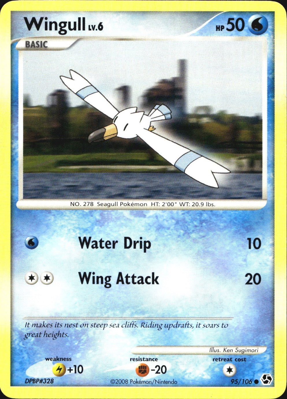 Wingull 95/106 Common Great Encounters Pokemon Near Mint
