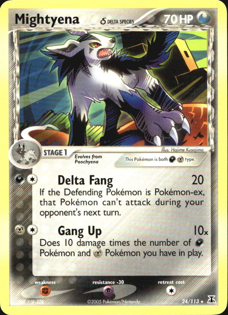 Mightyena 24/113 Rare Delta Species Pokemon Near Mint