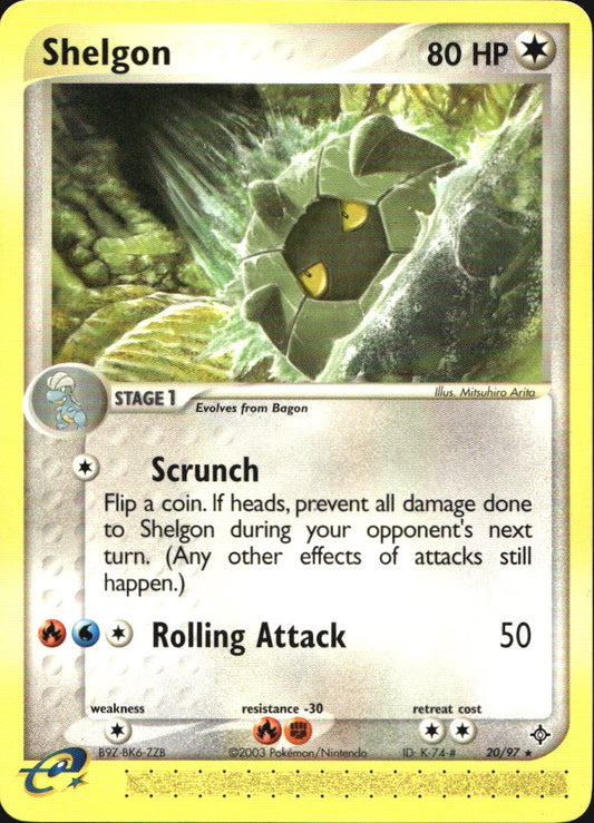 Shelgon 20/97 Rare Dragon Pokemon Near Mint